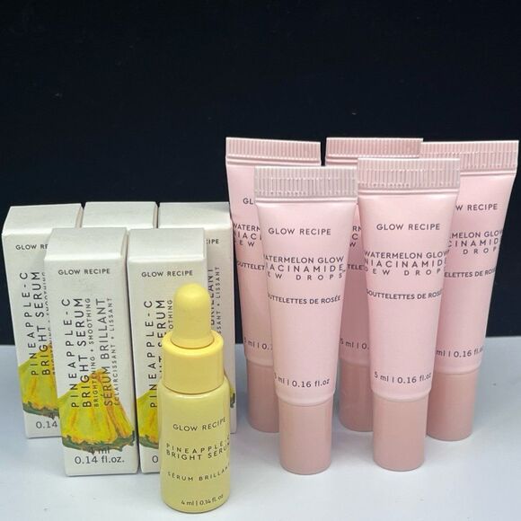 Glow Recipe Other - 10Pc Glow Recipe Travel Duo 5 Pineapple C Bright Serum + 5 Watermelon Dew Drops